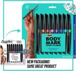 BIC BodyMark Temporary Tattoo Markers for Skin, Color Collection, Flexible Brush Tip, 8-Count Pack of Assorted Colors, Skin-Safe*, Cosmetic Quality (MTBP81-AST) Visit the BIC Store - Image 4