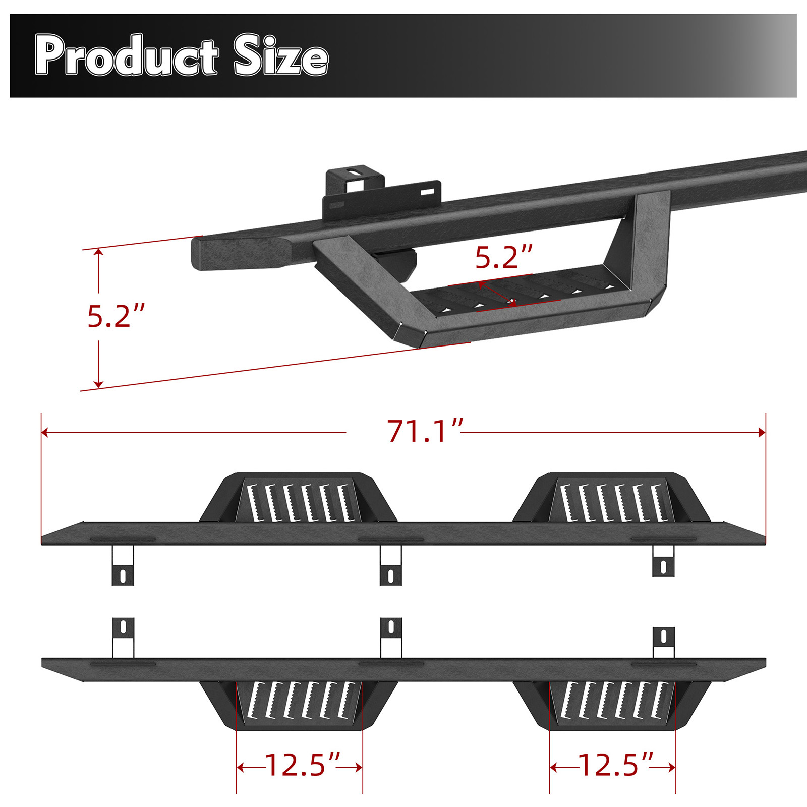 Running Boards For 18-26 Wrangler JL - Image 8