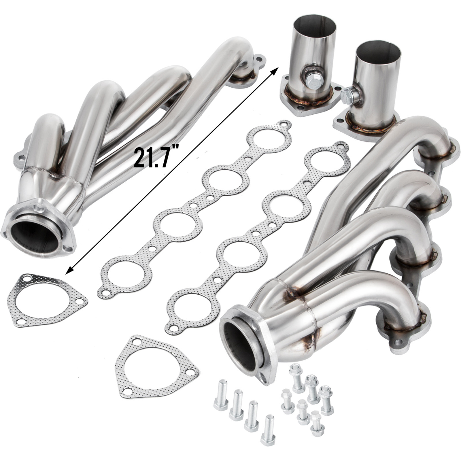 VEVOR Exhaust Header Set 1 Exhaust Turbo Headers, Stainless Steel Exhaust Manifold Headers, Shorty Engine Conversion LS Swap Exhaust Headers For Chevy LS1 LS2 LS3 LS6 LS10 SUV Truck Car - Image 6