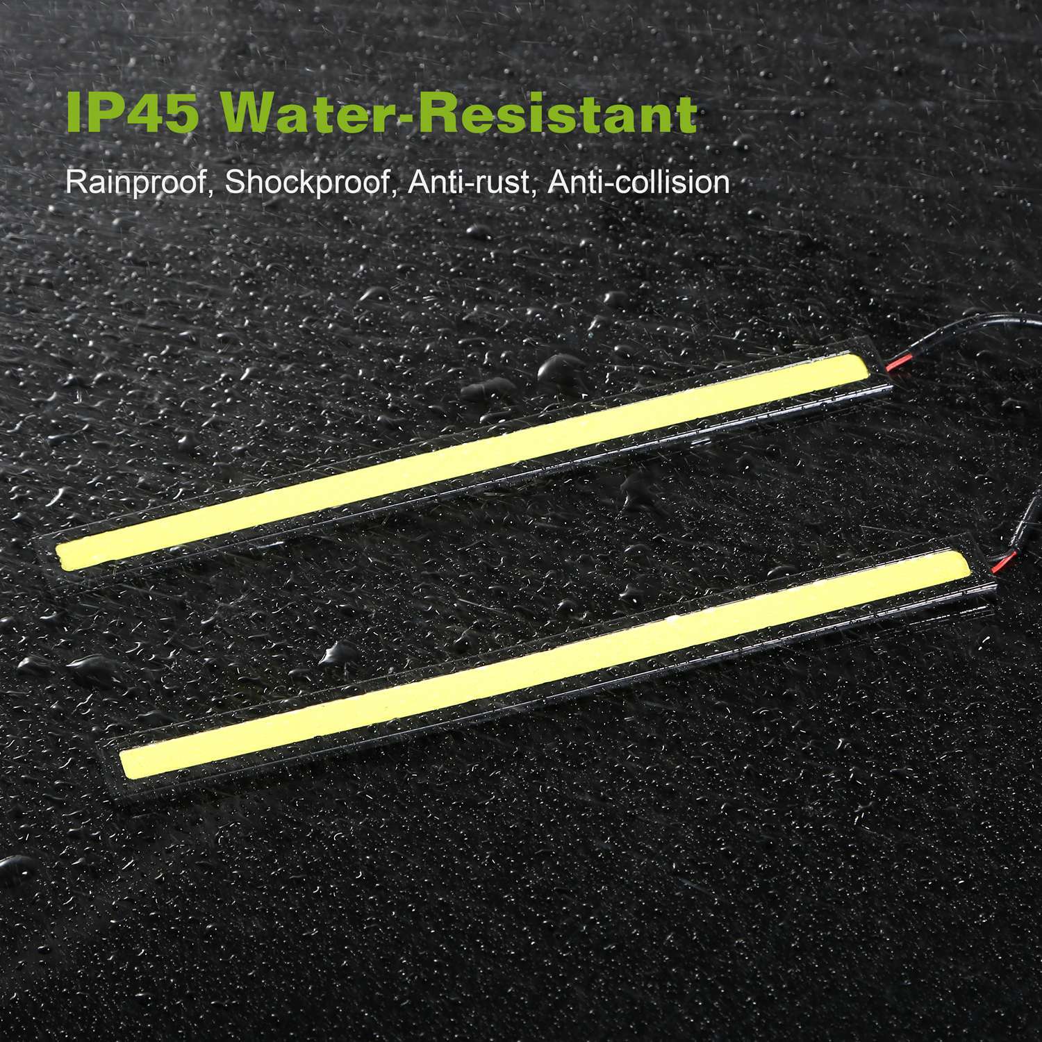 2Pcs LED Daytime Running Lights Car LED COB DRL Fog Lights IP45 Waterproof LED Strip Fog Day Driving Lamp Sticker For 12V Car Interior Exterior Use - Image 8