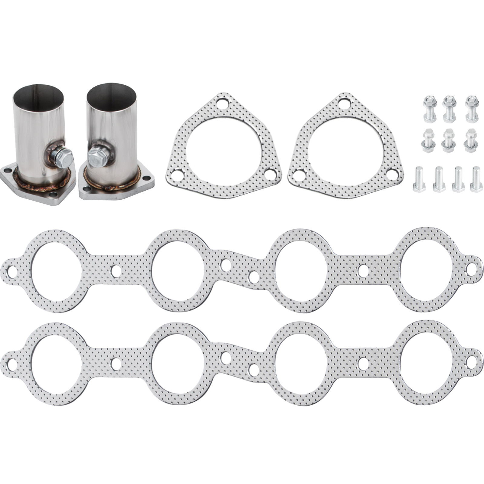 VEVOR Exhaust Header Set 1 Exhaust Turbo Headers, Stainless Steel Exhaust Manifold Headers, Shorty Engine Conversion LS Swap Exhaust Headers For Chevy LS1 LS2 LS3 LS6 LS10 SUV Truck Car - Image 4