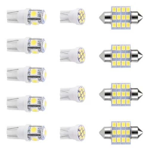 13Pcs T10 31mm Festoon LED Light Bulb Interior Dome Map LED Lights License Plate Trunk Side Positioning Lights