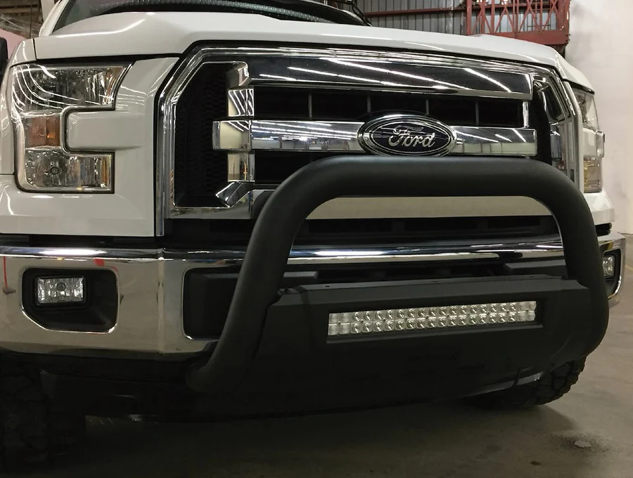 TrailFX B1607B Bull Bar Black Powder Coated 3-1/2 Inch Yes with skid plate